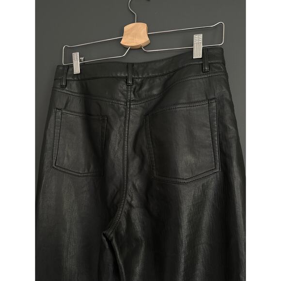Aritzia Wilfred The Melina Black Vegan Leather Straight Leg Pant Size 10 - Picture 8 of 12